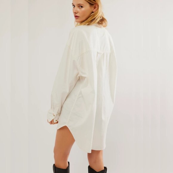 Free People We The Free Freddie Button Up Shirt in Optic White, XS NWT - Picture 4 of 15